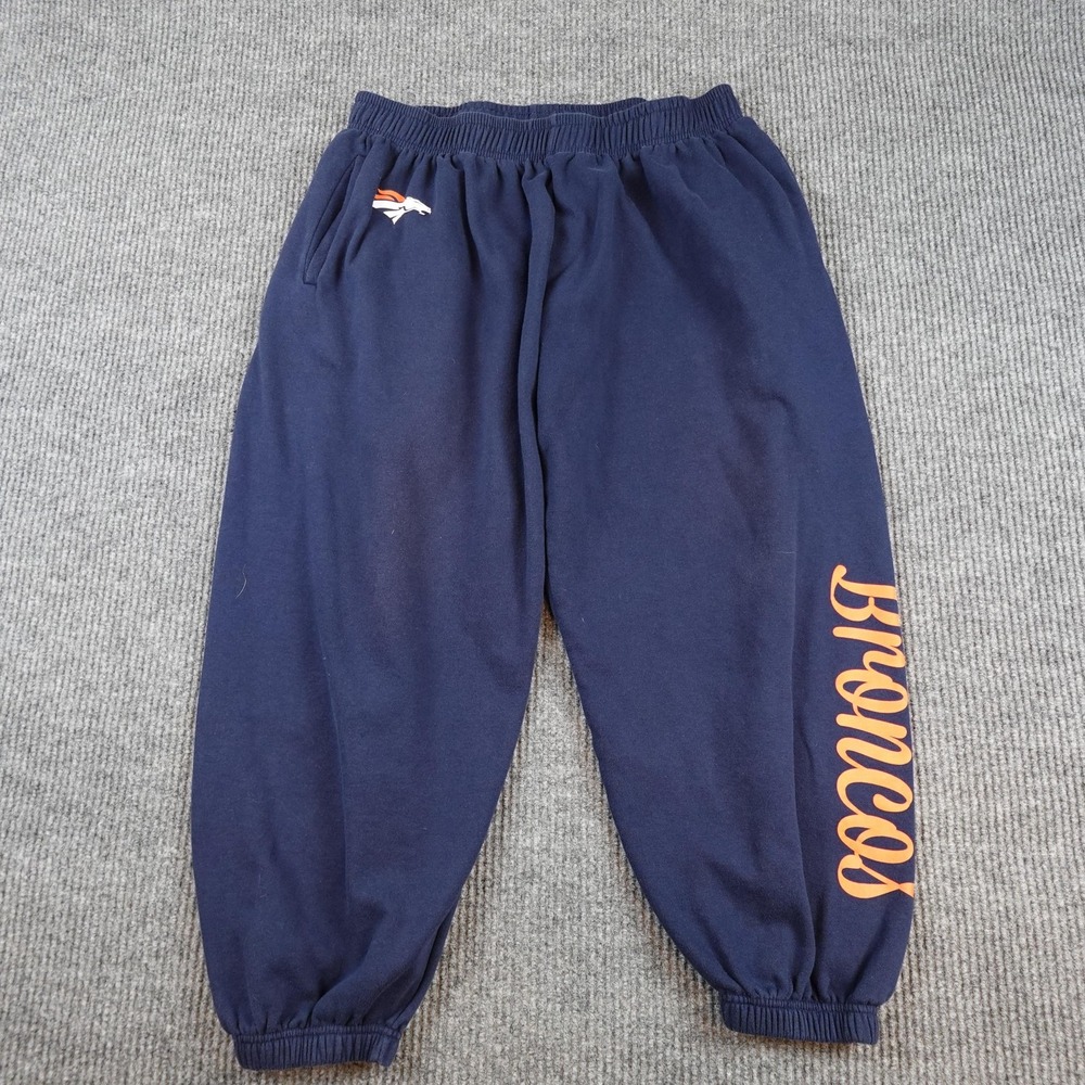 Denver Broncos Pants Womens 2XL Blue Football NFL Team Apparel Fleece Joggers